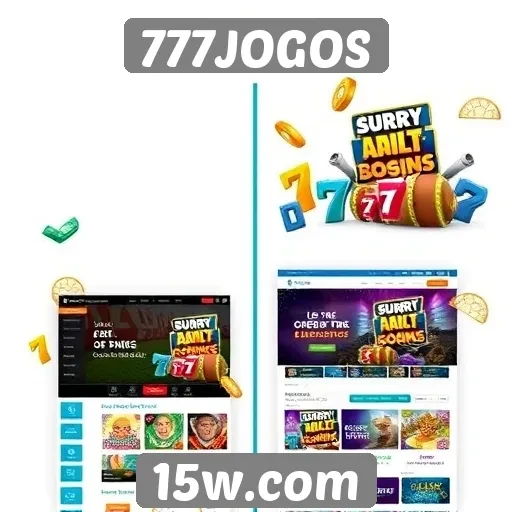 Evolução do design do site 777JOGOS